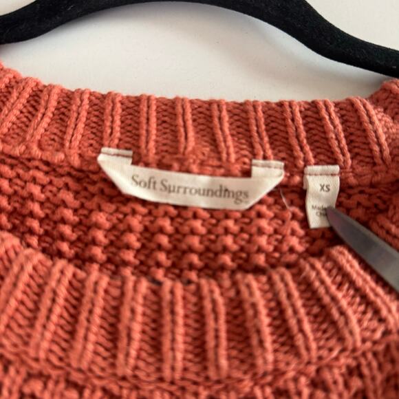 SOFT SURROUNDINGS Sweater XS Oversized Chamonix Pullover Chunky Ribbed Knit - Picture 9 of 12